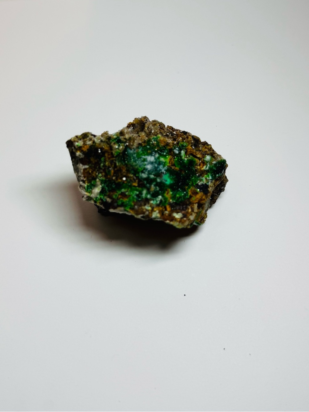Green Mineral Decorative Specimen - Conichalcite with Quartz